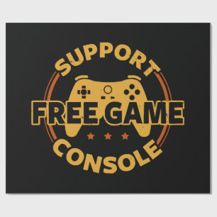 Papier Cadeau Console de jeu drôle de manifestation de jeu