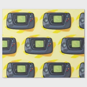 Papier Cadeau Console de jeu portable rétro des années 90 pour j