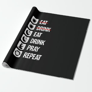 Papier Cadeau Consommer Boire Pray Répéter - Mode activé