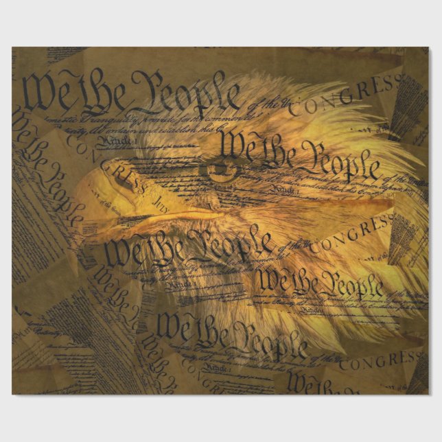 Papier Cadeau Constitution American Bald Eagle (Plat)
