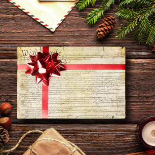 Papier Cadeau Constitution vintage des États-Unis