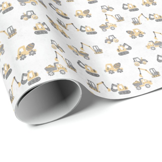 Papier Cadeau construction pour enfants (Coin rond)