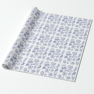 Papier Cadeau Contour de la vie méditerranéenne