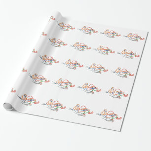 Papier Cadeau Contour de Snowmobiler