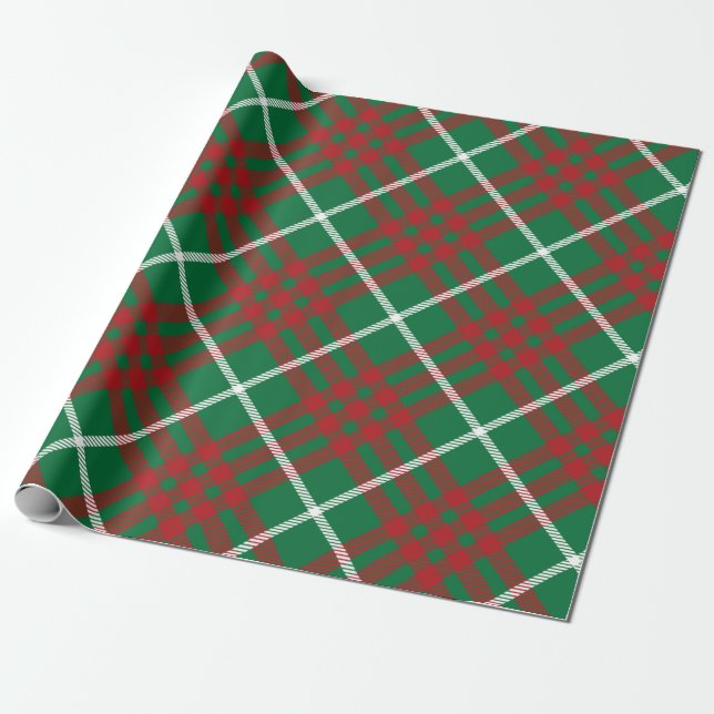 Papier Cadeau Contrôle vert et rouge (Déroulé)