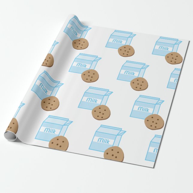 Papier Cadeau Cookie et Lait (Déroulé)