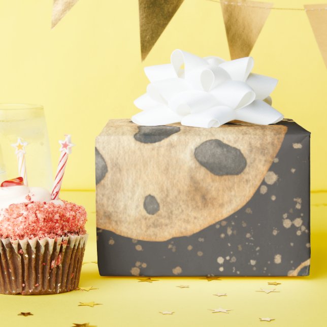 Papier Cadeau Cookies aquarelle avec chocolat pour anniversaire (Fête d'anniversaire)