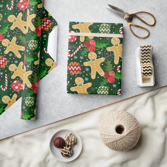 Papier Cadeau Cookies de Noël au gingembre  (Artisanat)