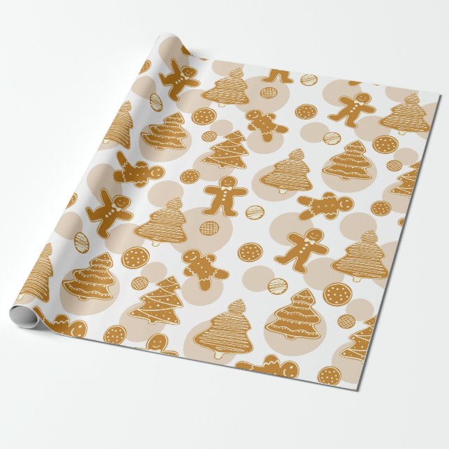 Papier Cadeau Cookies de pain d'épices (Déroulé)