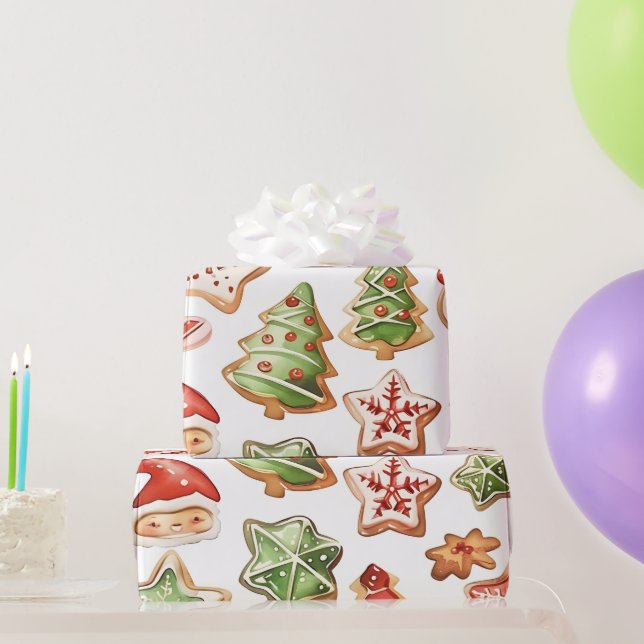 Papier Cadeau Cookies de Santa (Cadeaux de fête)