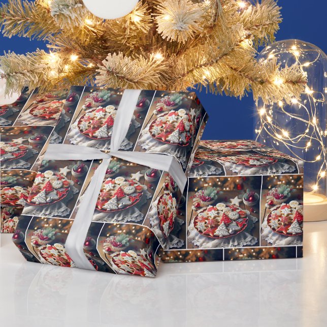 Papier Cadeau Cookies de sucre de Noël (Vacances)