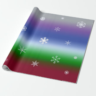 Papier Cadeau Cool arc-en-ciel Les flocons de neige d'hiver
