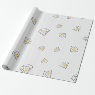 Papier Cadeau Cool Bitcoin diamant Cryptomonnaie pièce Motif