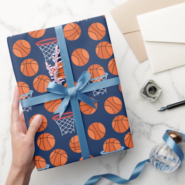Papier Cadeau cool carrelé basket-ball motif (Cadeaux)