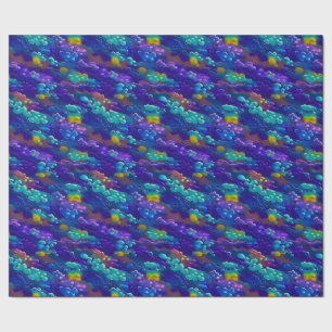 Papier Cadeau Cool Cloud bleu clair bleu cosmique Motif