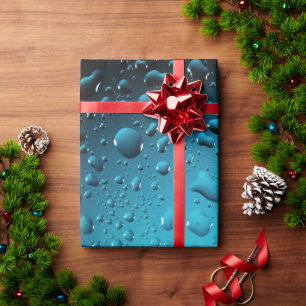 Papier Cadeau Cool élégant Bleu gouttes d'eau