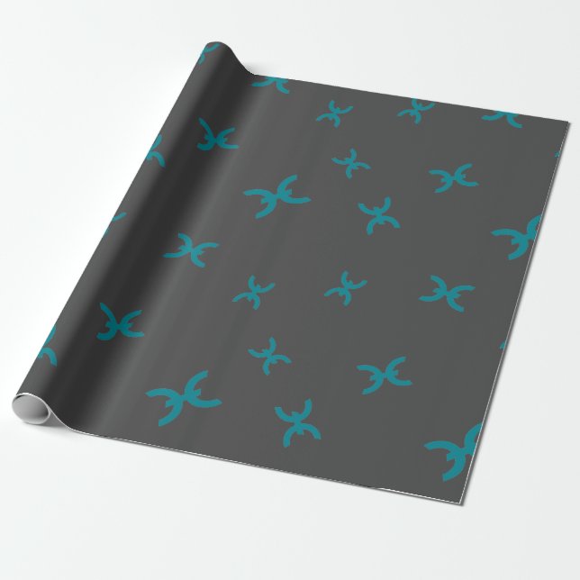 Papier Cadeau Cool Holo CryptoCurrency Coin Sign Motif (Déroulé)