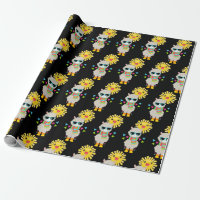Cool Llama et le Motif souriant Kawaii Sun