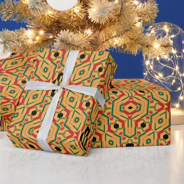 Papier Cadeau Cool Moderne Kente Design (Vacances)