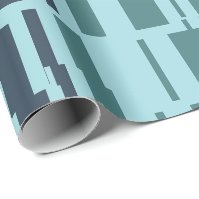 Papier Cadeau Cool Motifs Abstraits modernes (Coin rond)