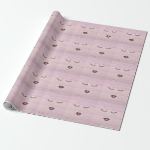 Papier Cadeau Cool tendance bois rose