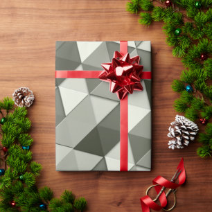 Papier Cadeau Cool triangles gris motif géométrique