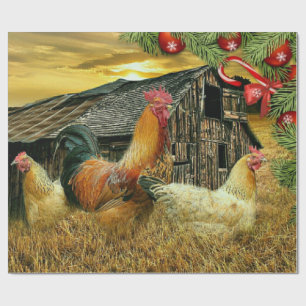Papier Cadeau Coop de poulet rôti Noël