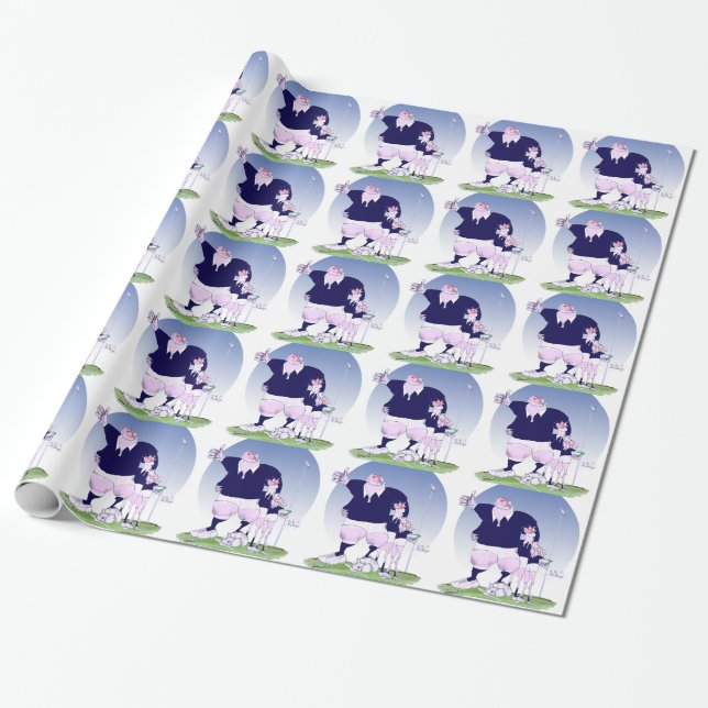 Papier Cadeau copains écossais de rugby, fernandes élégants (Déroulé)