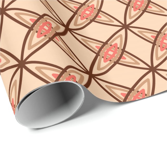 Papier Cadeau Copie atomique moderne de la moitié du siècle - (Coin rond)