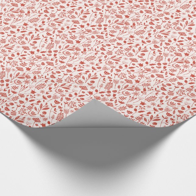 Papier Cadeau Copie botanique folklorique (Coin)