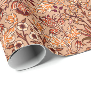 Papier Cadeau Copie, brun et beige de jacinthe de William Morris