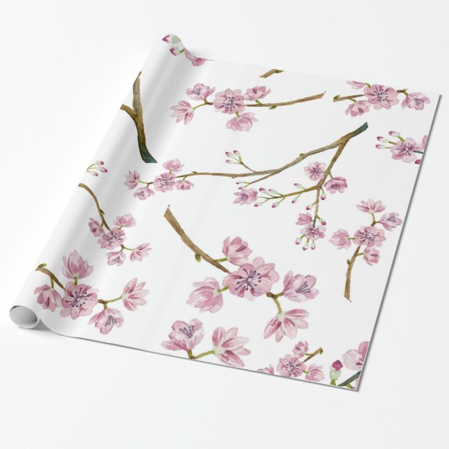 Papier Cadeau Copie de fleurs de cerisier de Sakura (Déroulé)
