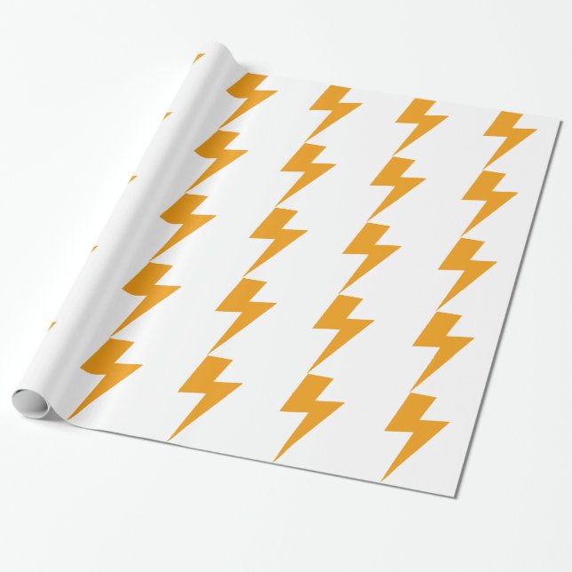 Papier Cadeau Copie de jaune d'énergie de tonnerre (Déroulé)