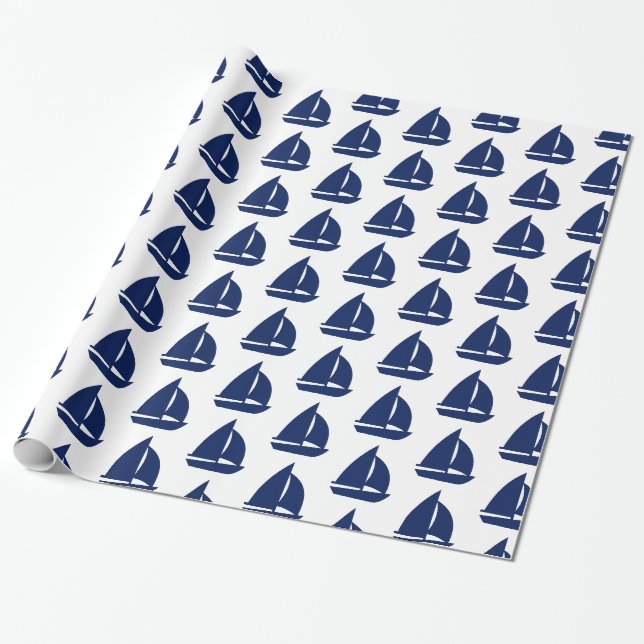 Papier Cadeau Copie de voilier de marine (Déroulé)