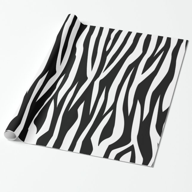Papier Cadeau Copie noire de zèbre (Déroulé)