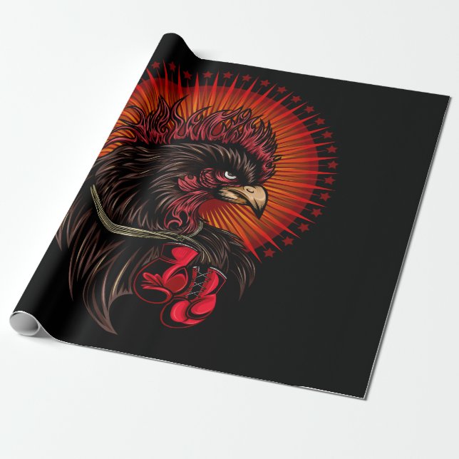 Papier Cadeau Coq de boîte (Déroulé)