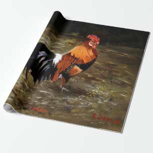 Papier Cadeau Coq/Gaulois/Rooster