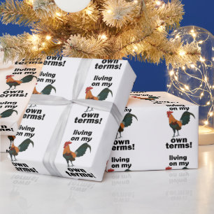 Papier Cadeau Coq sauvage vivant à ma manière
