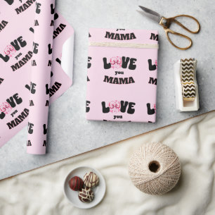 Papier Cadeau Coquette Amour Maman