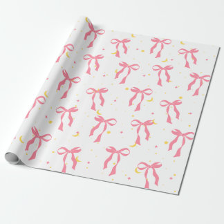 Papier Cadeau coquette balletcore rose couture motif