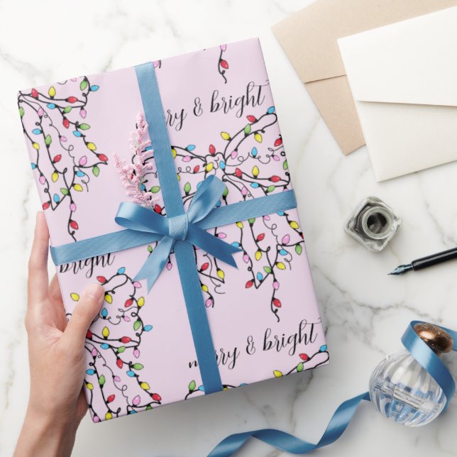 Papier Cadeau Coquette encre Joyeux et Joyeux Noël des Fêtes (Cadeaux)