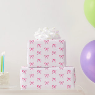 Papier Cadeau Coquette Motif Coquette Bow Rose