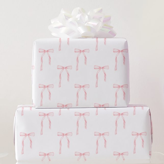 Papier Cadeau Coquette Rose Bow (Créateur téléchargé)