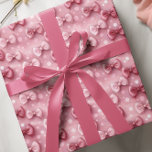 Papier Cadeau Coquette rose épaisse et capricieuse Bows Ribbons<br><div class="desc">Parfait pour les mariages, les douches nuptiales, les baby showers, les anniversaires et autres occasions spéciales qui demandent un mélange d'élégance ultra-féminine et de charme ludique, ce motif d'arc coquette enchanteur est garanti pour captiver et ravir les destinataires de tous les âges. Son design délicat apporte une touche de fantaisie...</div>