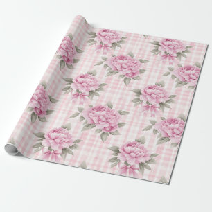 Papier Cadeau Coquette Rose Floral
