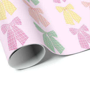 Papier Cadeau Coquette rose pâle Motif de la boîte à cheveux