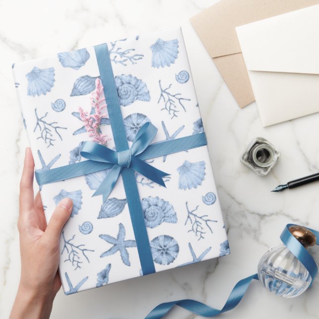 Papier Cadeau Coquillages Bord de mer (Cadeaux)