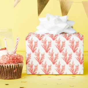Papier Cadeau Corail de mer à l'aquarelle motif répétitif