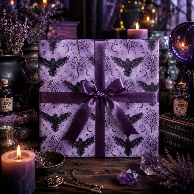 Papier Cadeau Corbeau gothique (Créateur téléchargé)