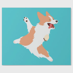 Papier Cadeau Corgi joueur